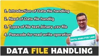 Data File Handling Part-1 Introduction For Class XII