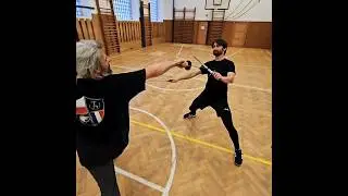 European swordfight combat small sword vs messer and dagger #30 #shorts #skills #action #martialarts