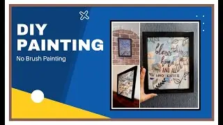No Brush Painting || DIY Painting || Easy Painting || #nobrushpainting #diypainting