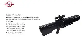 High Power Anti Drone System Work For Drone Controlled Signals DJ200 Drone Signal Scrambler
