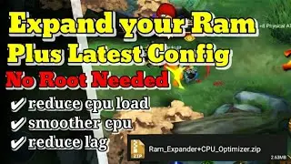CPU Optimizer Config + Ram Expander - no root | MLBB