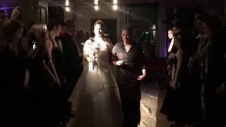 Ashley Bouder NYE Wedding- Beautiful Bride Walking down the Aisle