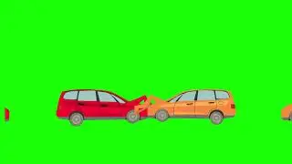 Car Crash Animated Green Screen, Car Accident Green Screen Animated