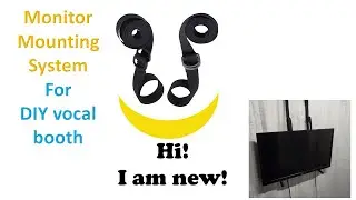 How to mount a monitor in DIY Vocal Booth.  Works for closet vocal booth, PVC frame. Mounting Strap