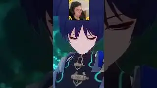 Laughing at Scaramouche's blep in the Genshin Impact 3.3 Livestream 