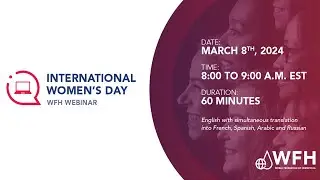 International Women’s Day Webinar | March 8, 2024