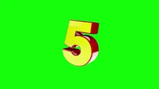 3D Number Rotating countdown green screen. ◆No copyright◆