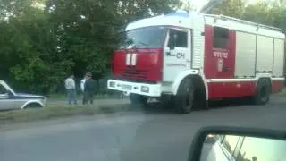 Мусоровоз подрезал троллейбус, Калининград 06.2014