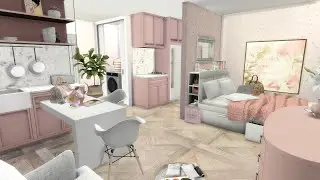BARBIES MICRO APARTMENT + CC LINKS | The Sims 4 | CC Speed Build