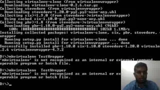 Python project in virtualenv using virtualenvwrapper in windows