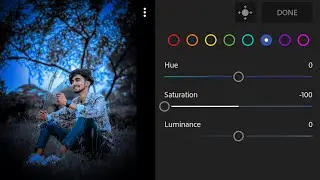 Lightroom Blue And Black Tone Photo Editing | Lightroom Mobile Photo Editing