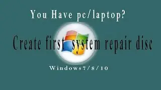 create a system repair disc,boot dvd,