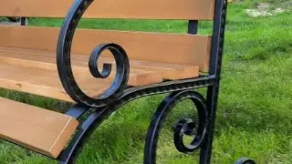 Кованая скамейка своими руками . Холодная ковка. из профильной трубы