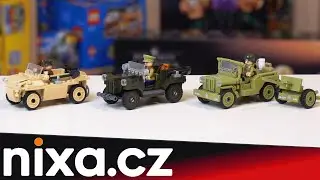 SLUBAN WWII ARMY - Malá armádní vozidla - SCHWIMMWAGEN / GAZ 67 / DŽÍP