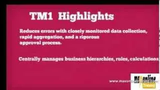 Cognos tm1 Online Training | Cognos TM1 Demo Video | Max OnlineTraining