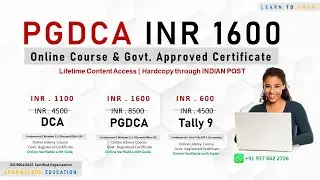 #online #pgdca #dca  #udemy #free #jobs Online Regular PGDCA & DCA Govt. Approved Certification