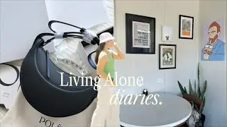 living alone in the philippines | polène bag unboxing, café trips, gym day etc