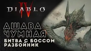 Diablo IV. Мировой босс Ашава Чумная. Разбойник в мили билде.