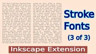 Stroke Font Extensions for Inkscape Ver 1.0 & 0.92 | Part 3
