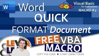 Word Quick Format Document | VBA Macro #3