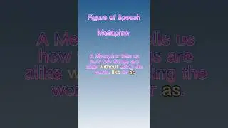 Metaphor #figureofspeech