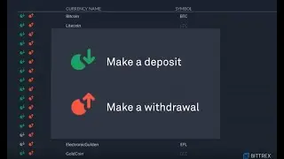 How to deposit tokens to your Bittrex account