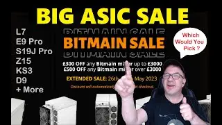 BIG BITMAIN Miner Sale 😲 Which Would You Get? | ANTMINER KA3, L7, E9 Pro, S19J Pro+, D9, K7, Z15 Pro