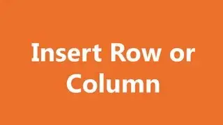 Excel Shortcuts - Insert Rows or Columns