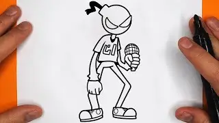 COMO DIBUJAR A MINUS WHITTY | Friday Night Funkin (FNF) - paso a paso, fácil y rápido