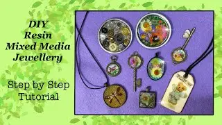 Resin Pendants and Tags || Mixed Media Jewellery || Full Tutorial with Lisa Pay