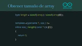 Obtener tamaño de array en Arduino