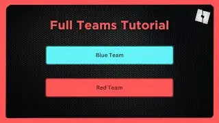 Easy Team Creation on Roblox Studio
