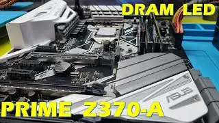 Placa mãe ASUS Prime Z370-A pausada no DRAM LED.