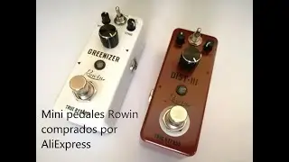 Mini pedales para guitarra marca Rowin
