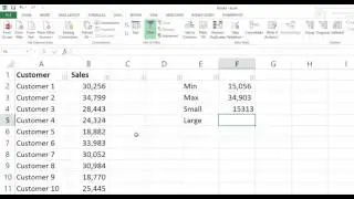 SMALL and LARGE function in Excel - How to find the Nth value