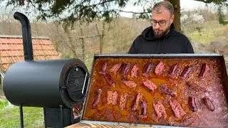 Baked beans with smoked sausages, the whole village ate this dish.
