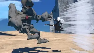 Kicking a Golem | Blender Animation