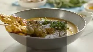 Тыквенный суп с шашлычками из индейки