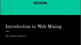 Web Mining#1 -  Introduction