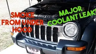 Bad Leaking Radiator Replacement on A 2002 jeep liberty 3.7v6