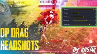 DRAG HEADSHOT 🥰 || Best Settings⚙️⚡ HUD+SENSITIVITY+DPI ❤️ | Realme c3 🎯 (free fire highlights) #MD