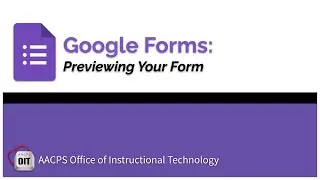 Previewing Your Google Form