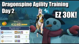Dragonspine Special training Agility Day 2 - Up and down high score - Genshin Impact 2.3 event