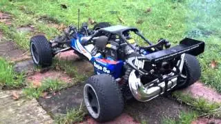 Hpi Baja 5b with Rear Dominator Pipe, Idle sound!