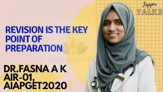 INTERVIEW WITH AIR 01 AIAPGET 2020:DR. FASNA AK |TOPPER TALKS #AYURVEDA #AIAPGET #COUNSELING