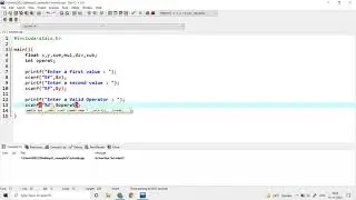 Calculator with C