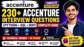 Accenture Interview Questions 2026 | 230+ Python, SQL & OOP Questions with Answers
