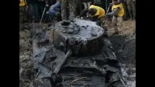 WW2 Valentine Tank, pulled from a swamp in Poland