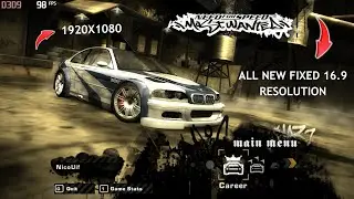 Need For Speed Most Wanted HD Resolution Mod (Widescreen Fix) 16.9 + Download Link (2025)