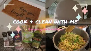 NEW**COOK AND CLEAN WITH ME / PANCETTA PASTA RECIPE / HUSKY HAIR